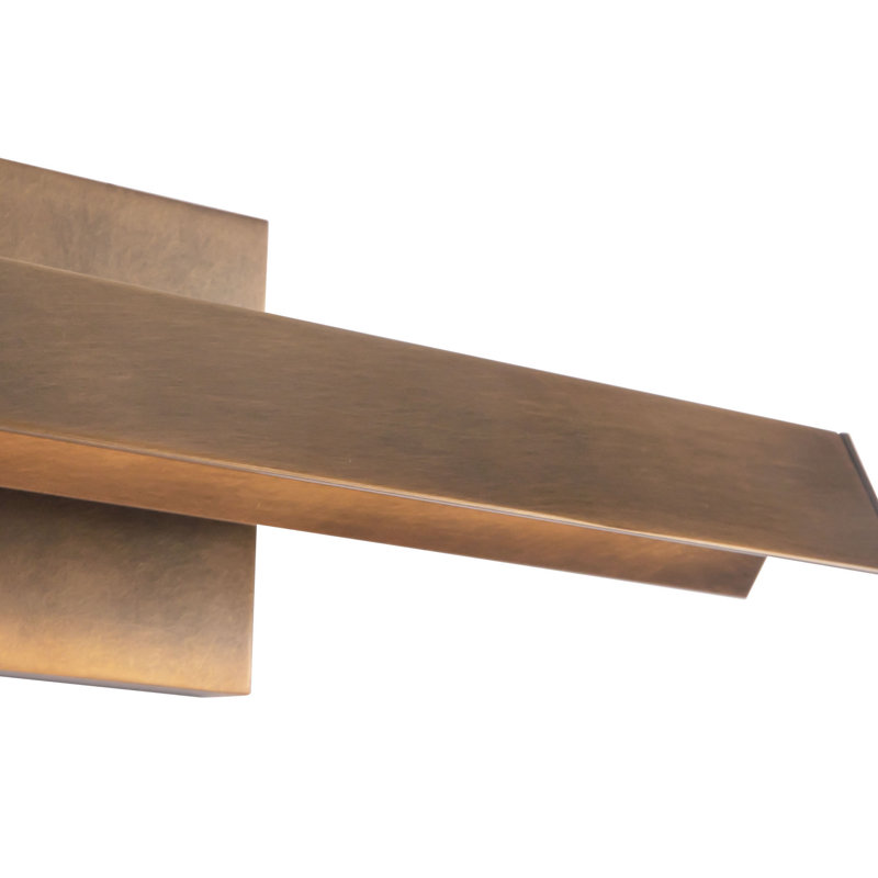 Galleria 15-in Brass dimmable LED Wall Sconce, 15-in, Antique Brass