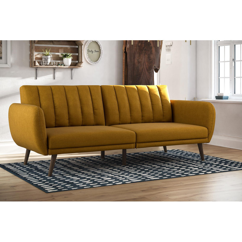 Gaugain 3 Seater Sofa Bed, Mustard Yellow