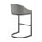 Ambrie Bar Stool In Black Metal With Gray Faux Leather-1742271679-1742271664