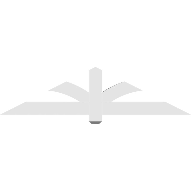 Support pour pignon en PVC Redmond, H 15 po x l 60 po (pas: 6/12), P 4 po x F 4 po