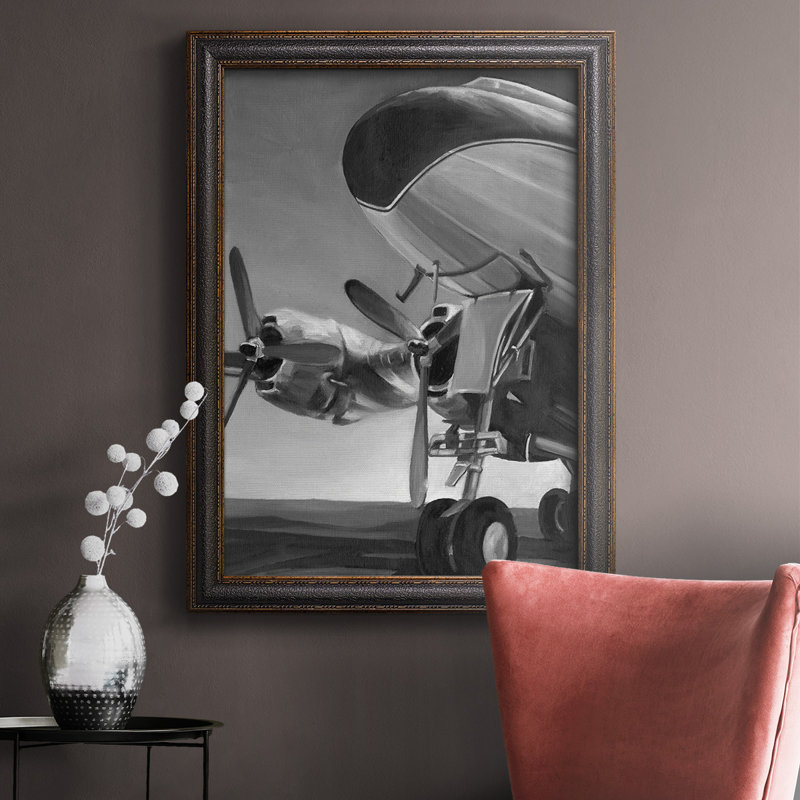 Illustration de l'aviation II - reproduction de cadre photo sur toile, H 20 po x l 16 po x P 2,5 po