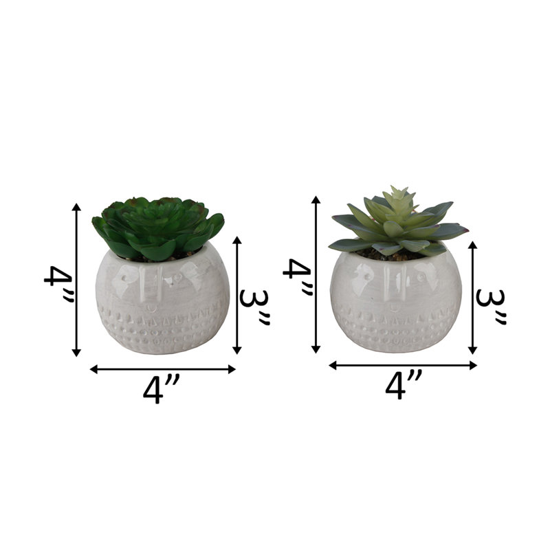 4'' Faux Succulent in Pot