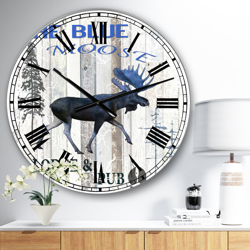 Horloge murale surdimensionnée The Blue Moose, Petit