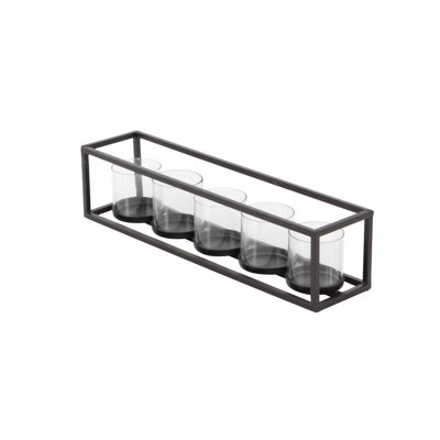Metal 4 glass sleeve candelabra Galya