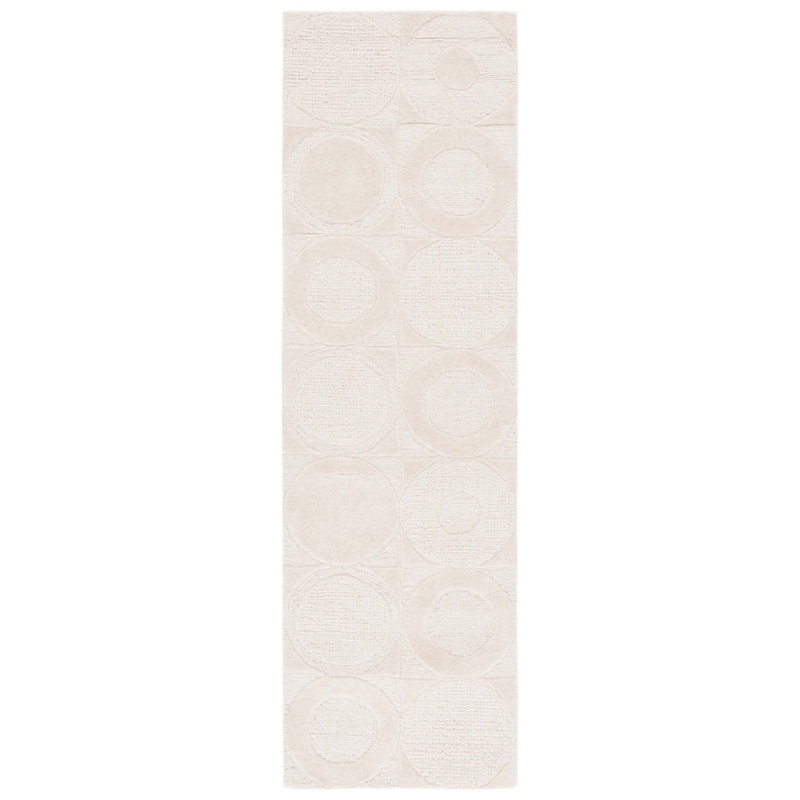 Caidan Hand Tufted Wool Pile Geometric Rug, Runner 2'3" x 8'