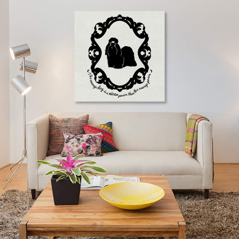 5by5collective «Shih Tzu», impression sur toile tendue, H 12 po x l 12 po x P 0,75 po, Toile tendue, Pas de tapis