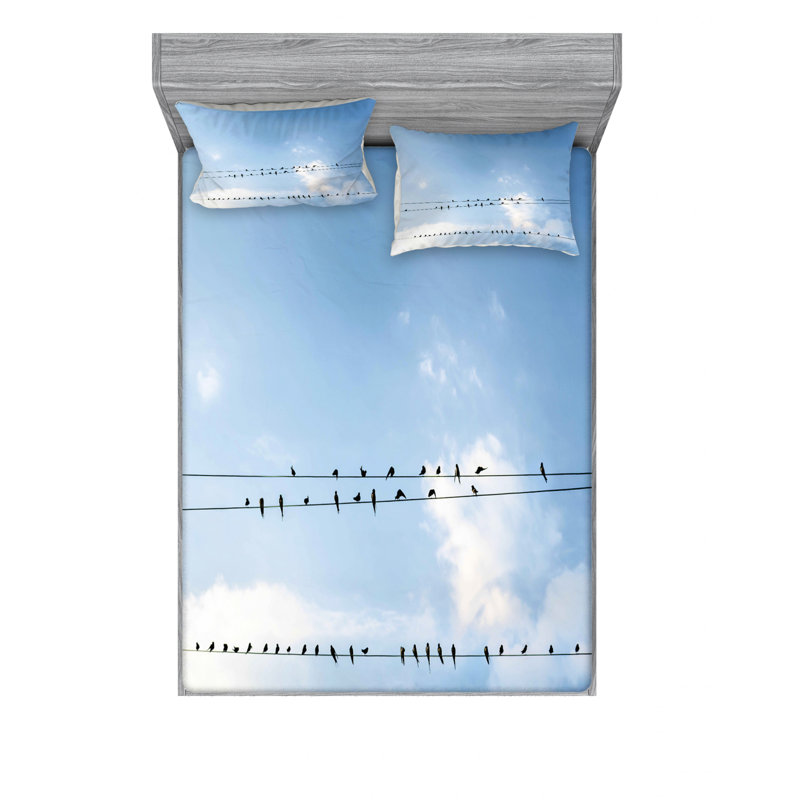 Ensemble de draps sittingon relaxing dégradé, Ensemble de draps pour lit double avec un drap-hou