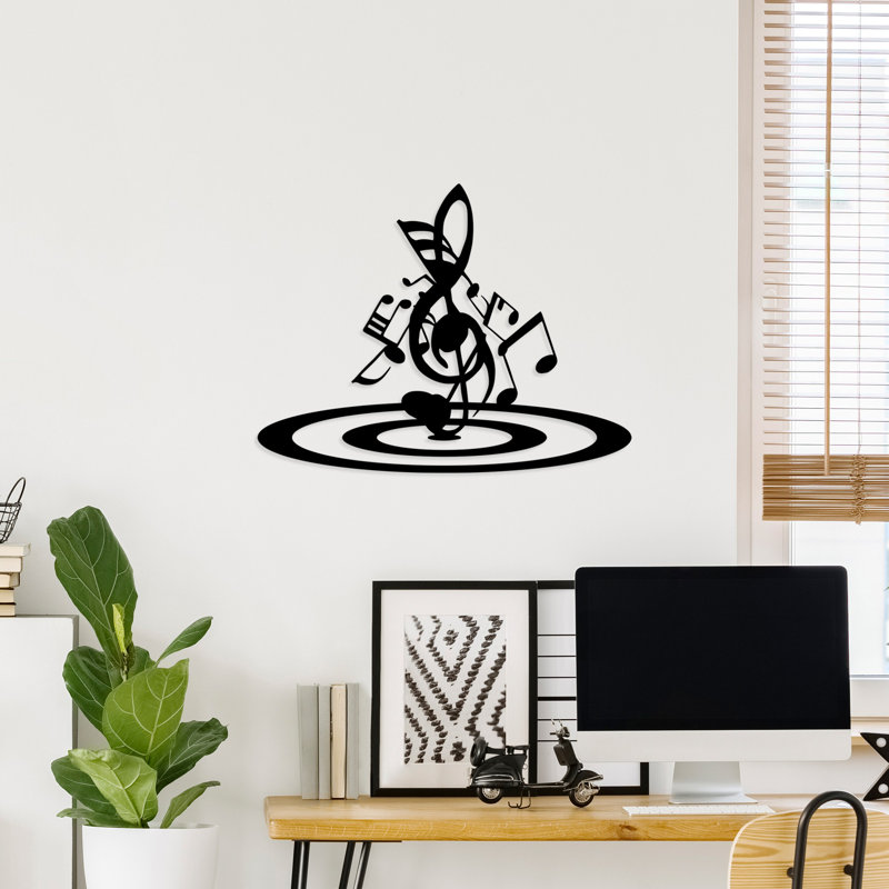 Stylish Black Decorative Metal Wall Accessory, 21.3 x 27.6 inches | 100% Metal Construction, Thickness: 0.06 inches | Lightweight at 1.4 lbs, Perfect for Home Décor & Modern Interiors, Easy to Hang