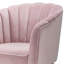 Chaise d'appoint Colla, velours rosé et finition dorée