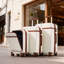 Ensemble de 3 valises de 20 pouces avec port USB, bagages à main certifiés à ouverture frontale, valise rigide en ABS avec roues pivotantes