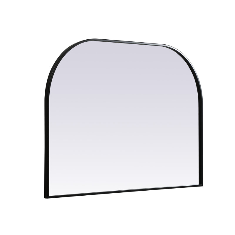 Sabine Metal Wide Arch Wall Mirror, Black, 30" x 36"