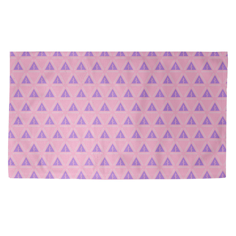 Tapis rose à motif d'arbres minimalistes Barbra, Rectangle 2 pi x 3 pi