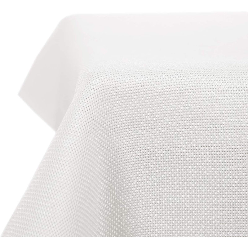 Alixs Rectangular Solid Colour Tablecloth, 137cm W x 200cm L, White