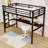 Metal Loft Bed With Integrated Desk, Charging Station And LED Lighting-335087213