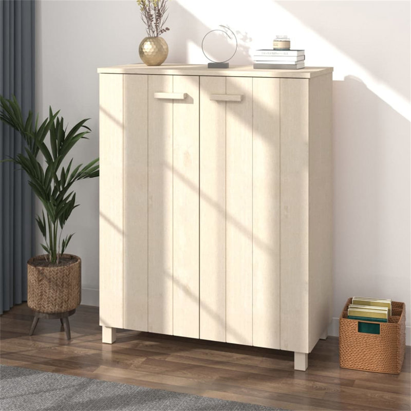 Jezelle 16 Pair Shoe Storage Cabinet, Honey Brown