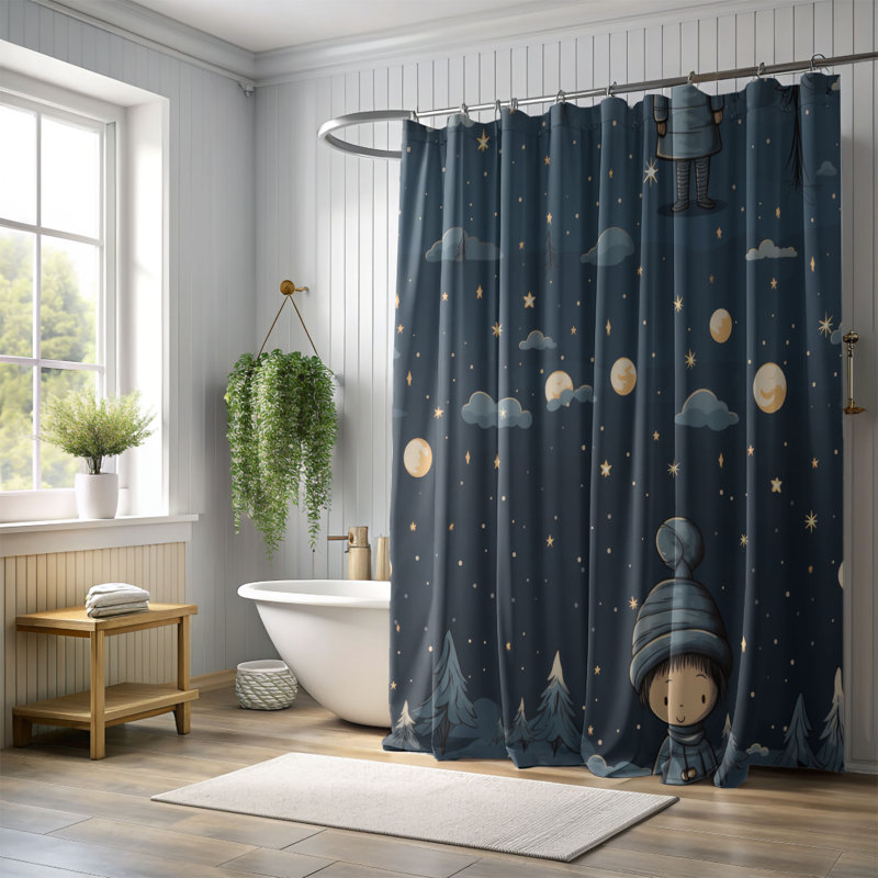 Rideau de douche Starry Twilight - Premium, H 74 po x l 71 po