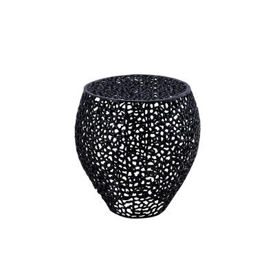 Modern & Contemporary Side Table In Black: Aluminum For A Look Black Table: Casting Stylish Living