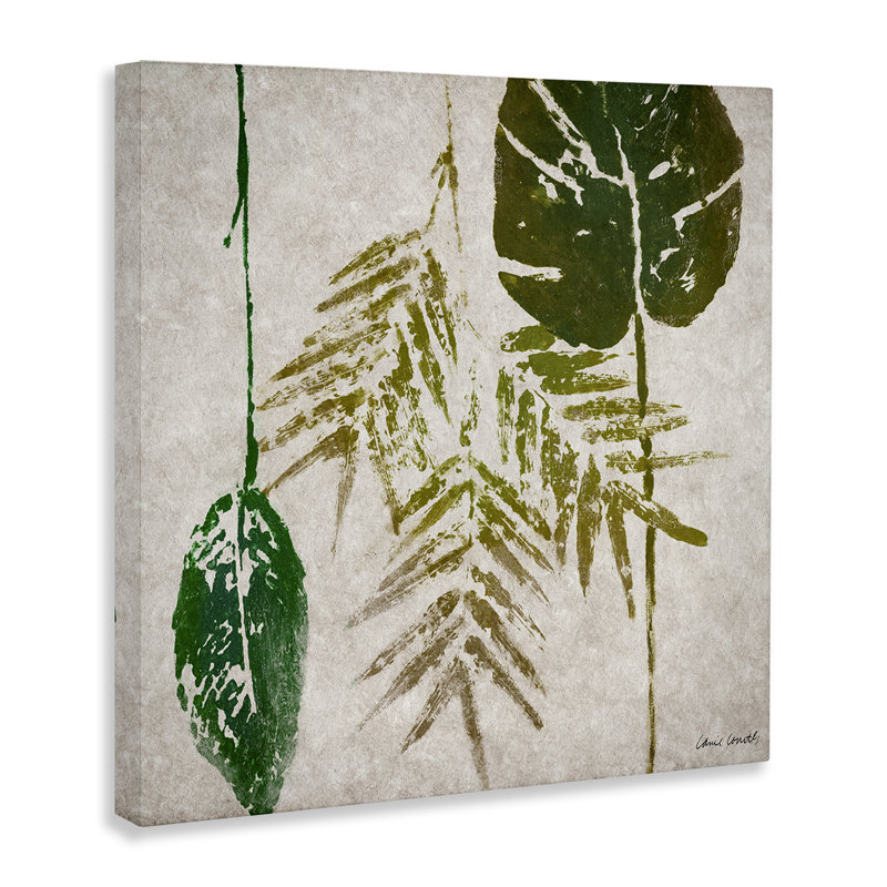 «Botanical Leaf Impressions», art mural sur toile par Lanie Loreth, H 30 po x l 30 po