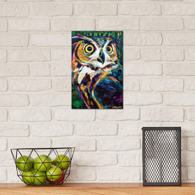 Great Horned Owl by Robert Phelps - Wrapped Canvas Painting