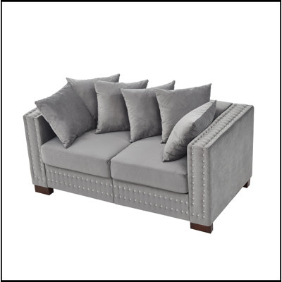 Uphlostered Loveseat with Nailheads