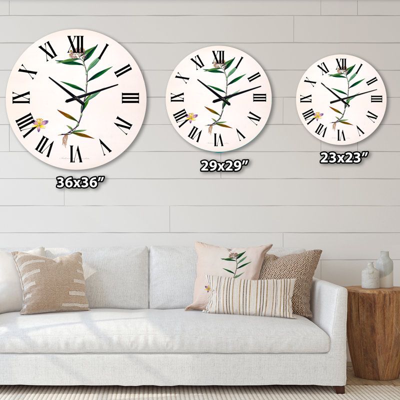 Vintage Botanicals XIX - horloge murale de ferme, Moyenne