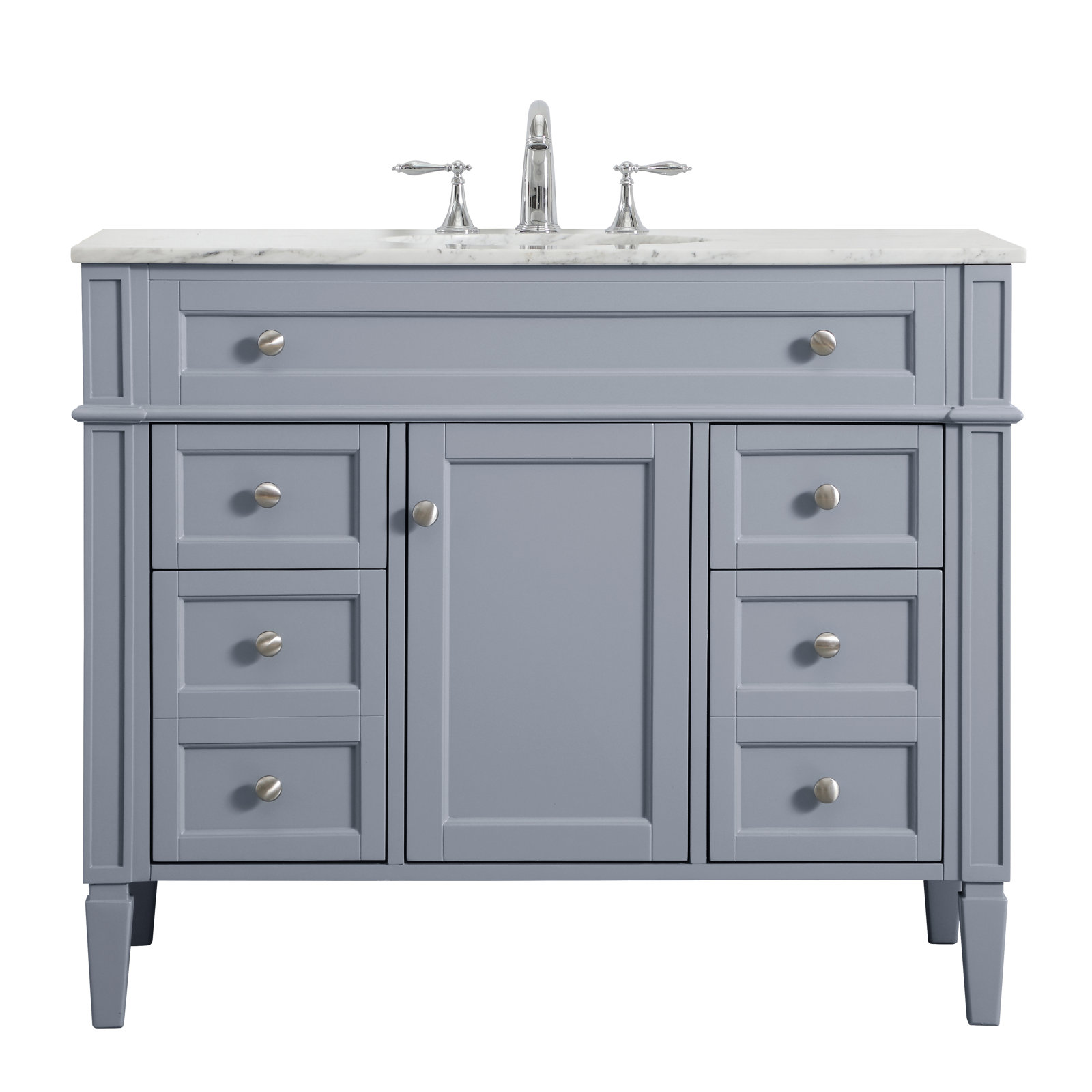 Rivers 42'' Single Bathroom Vanity, Gray