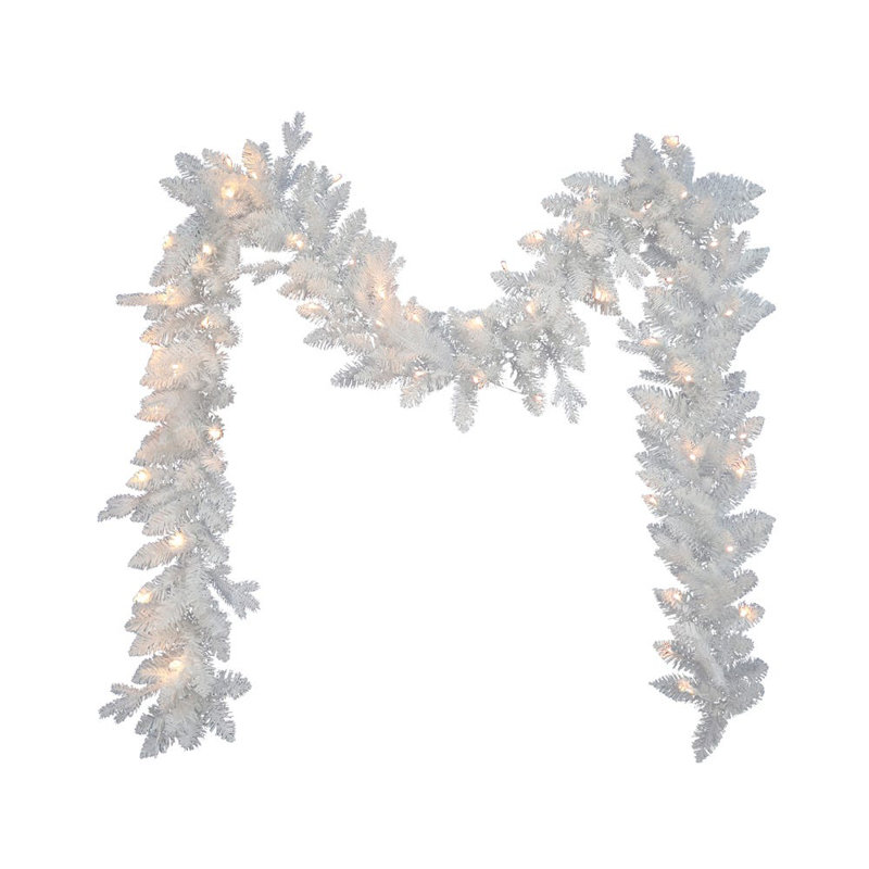 108'' in. Lighted Faux Pine Garland