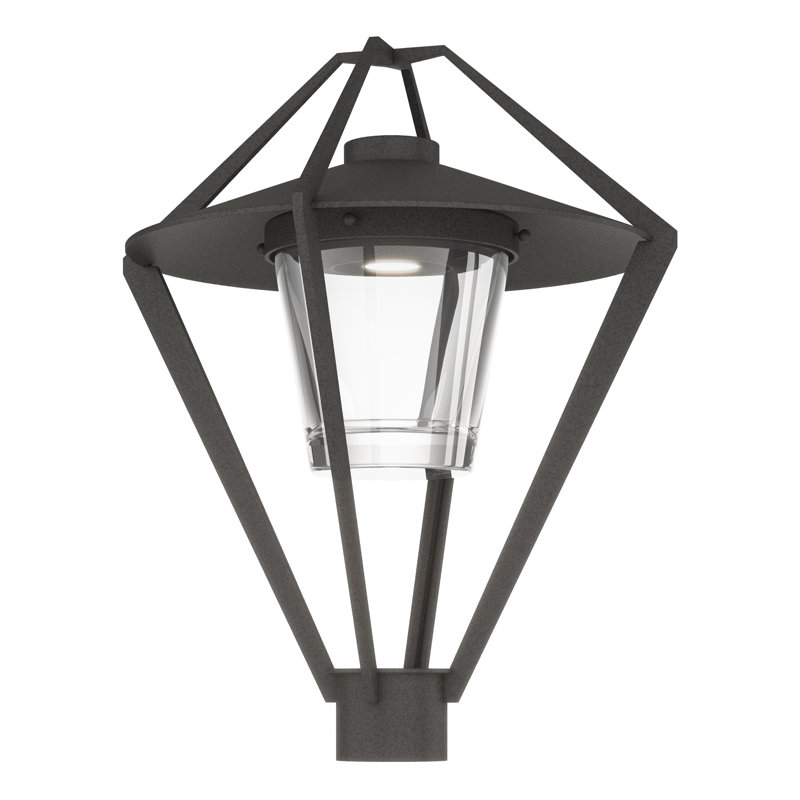 Stellar Post Light - Clear Glass, Coastal Natural Iron
