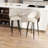 28.7" Seat Height Upholstered Modern Bar Stool With Back And Metal Legs For Kitchen, PU Leather Bar Height Bar Stools Set Of 2-1330754893