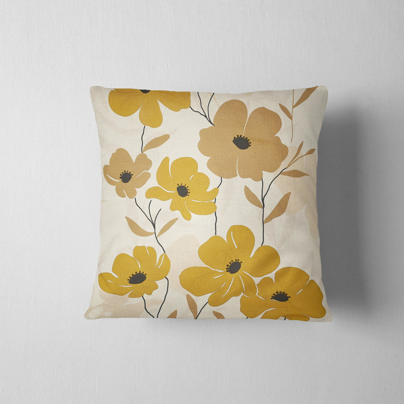 Housse de coussin carré en polyester Alice, H 18 po x l 18 po