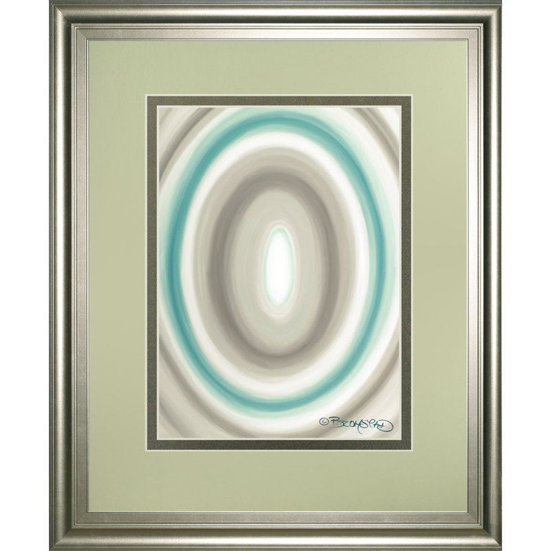 Concentric Ovals Wall Art - 34" x 40" - Silver Serenity Frame