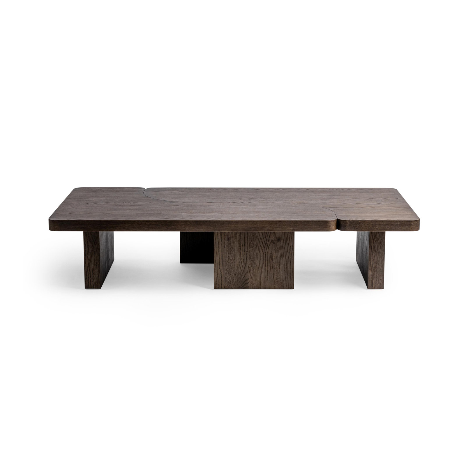 Solid Wood Single Coffee Table, Havana Brown
