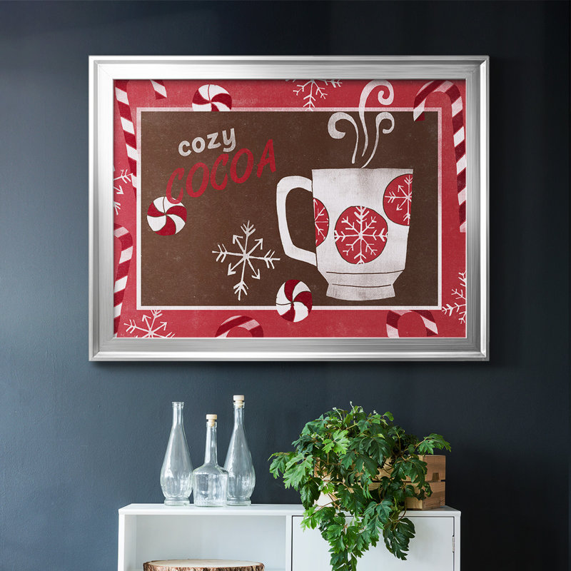 Cozy Cocoa Christmas Collection A, reproduction d'art sur toile, H 30 po x l 44 po x P 1,5 po, Argent