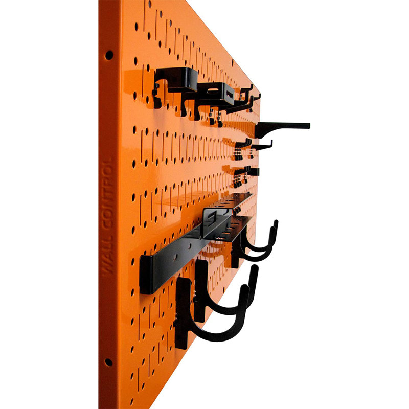 16'' H x 32'' W Metal Pegboard, Orange