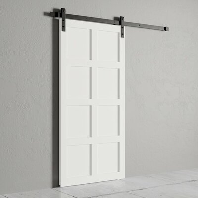 Paneled Wood Painted Barn Door with Installation Hardware Kit -  Urban Woodcraft, 500W.40BD.8P.W