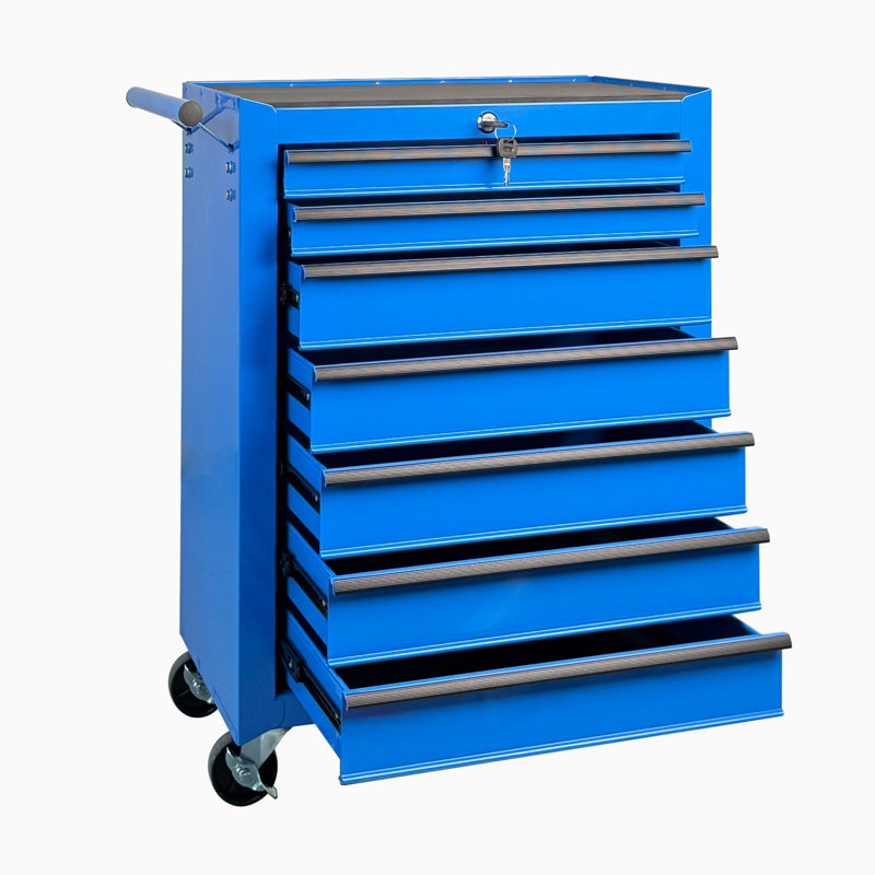 Coffre à outils roulant en métal, Blue