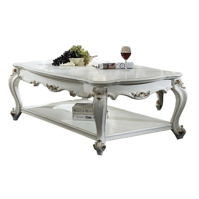 Table basse antique avec tablette inférieure