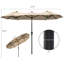Grand parasol d'extérieur à double face de 9,5 pi Sunbrella-1643655391