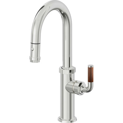 Pull-Down Prep/Bar Faucet With Button Sprayer