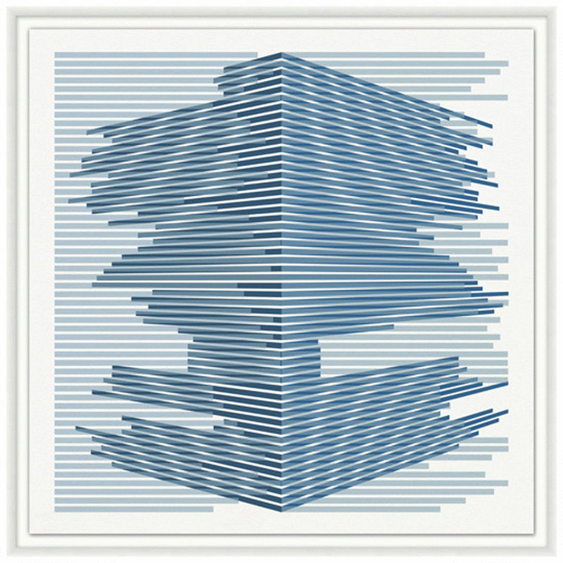 Blue Perspective 2 Print by Lillian August