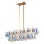 Luminaire pour îlot 8 lumières Globo - verre / laiton-1821488421
