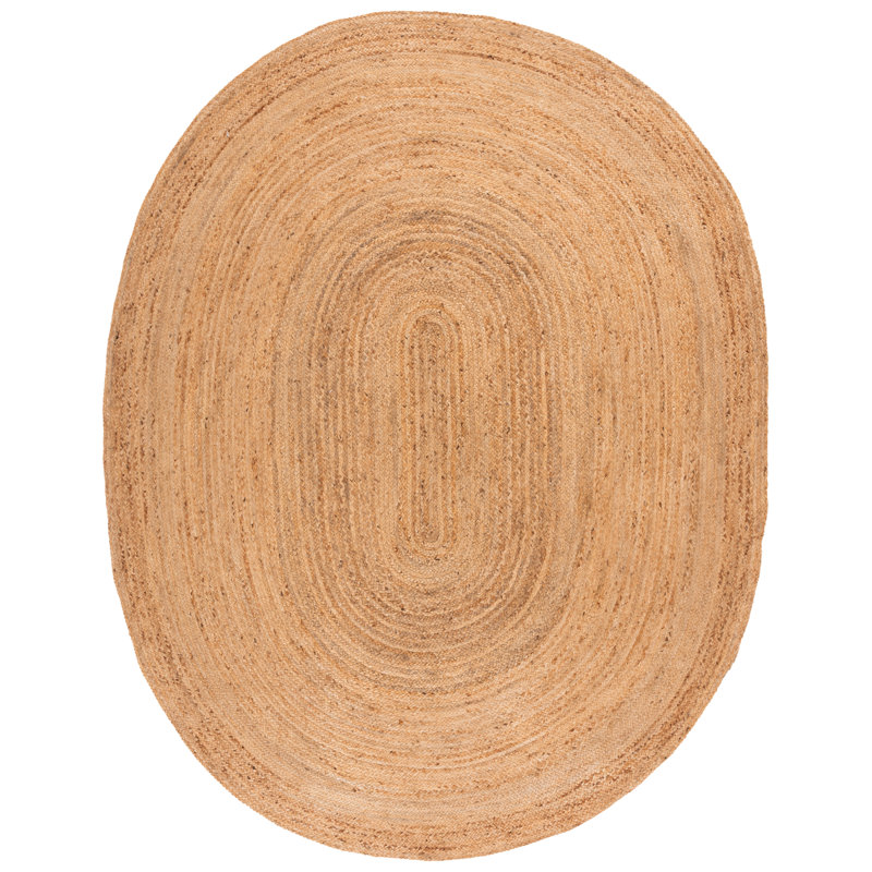 Arria Hand Woven Jute Rug, Oval 8' x 10'