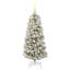Artificial Hinged Christmas Tree Green and white-383840111