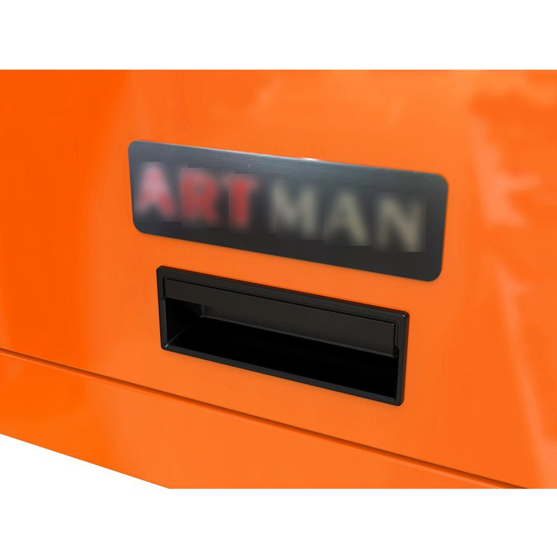 Chariot à outils à 4 tiroirs avec roulettes - teinte orange, acier, roulement pour la propreté du garage 4 outils de construction multifonctionnels en acier