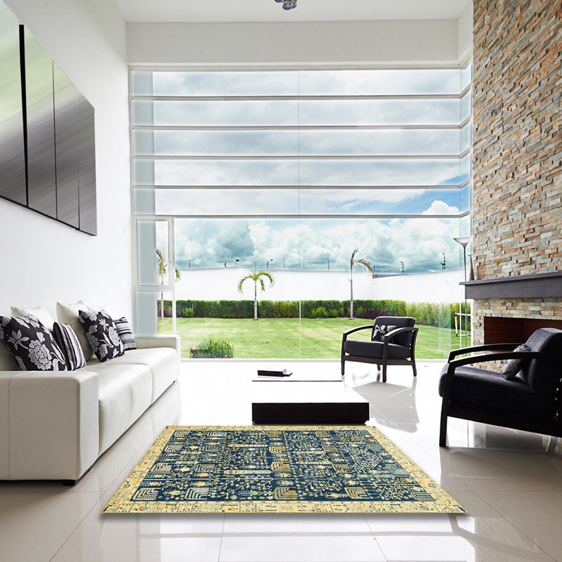 Abstract Indoor Rug, Square 7'