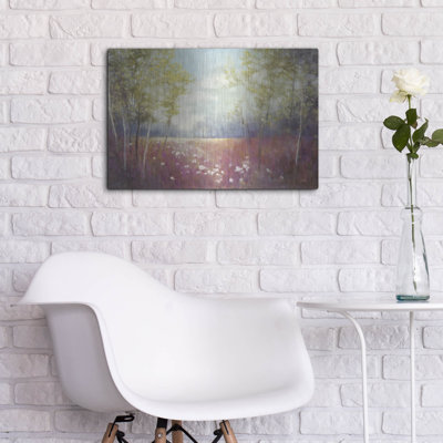 Art mural en métal Winston Porter «Purple Field C» par Julia Purinton