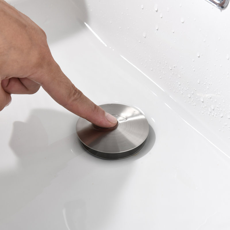 Robinet de lavabo de salle de bain à poignée simple 5,7 po de hauteur, laiton massif sans plomb avec bonde et aérateur amovible