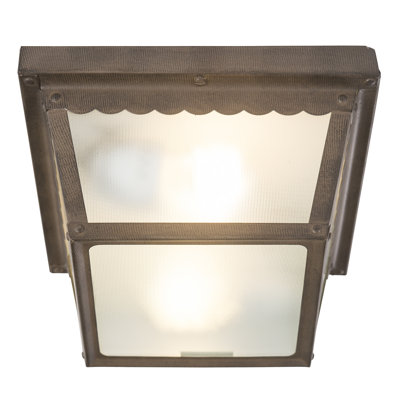 Plafonnier encastré géométrique 2 lumières 9,25 po