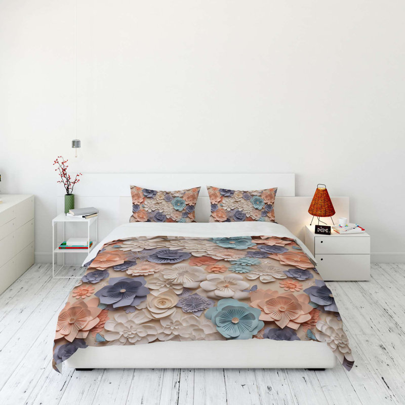 Super King Quilt Cover Set, 100% Soft Polyester & Cotton Blend, 102.4 x 86.6 Duvet Cover & 19.7 x 31.5 Pillowcases (2 Pieces) | Machine Washable, Envelope & Button Closure | Elegant & Durable Bedding Solution