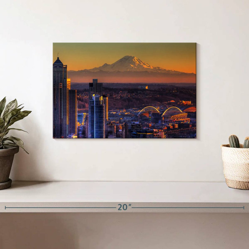 Sirci Seattle, coucher de soleil brillant, H 8 po x l 12 po